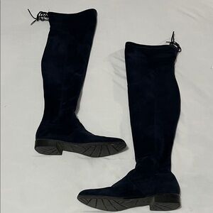 Marc Fisher “Hulie” Navy Suede Over the Knee Boots